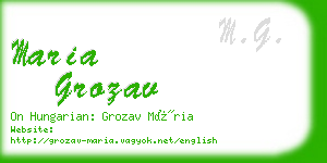 maria grozav business card